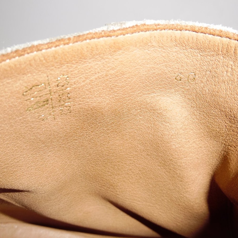 LaboratoriGarbo Beige Suede Ankle Booties Shoes 10 - Picture 12 of 13